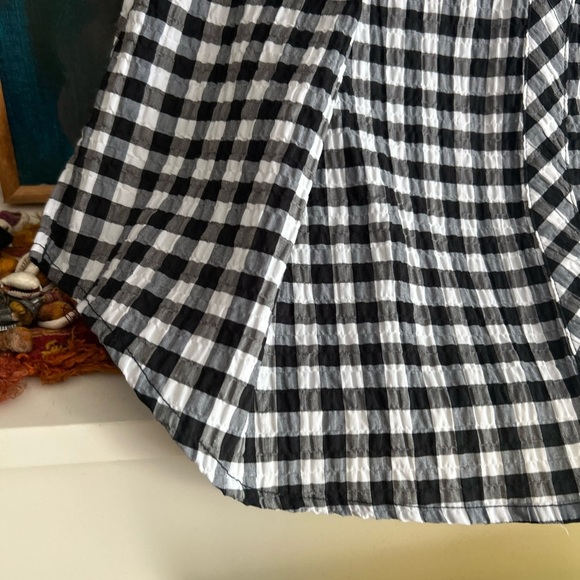 Allison Daley Black and White Checkered Blouse 22W - Picture 4 of 16